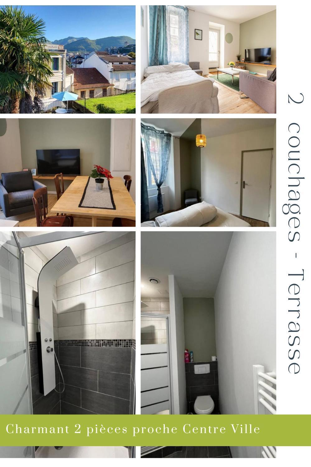 Charmant 2 Pieces Avec Terrasse Proche Centre Ville - Parking Gratuit A Proximite Lourdes Luaran gambar